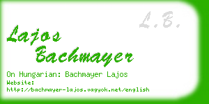 lajos bachmayer business card